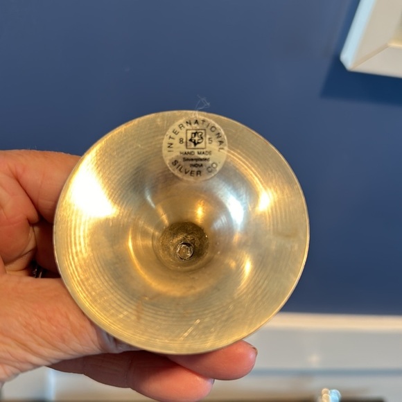 Vintage 1995 International Silver Co. set of 3 silverplated tree candlesticks - Picture 6 of 11